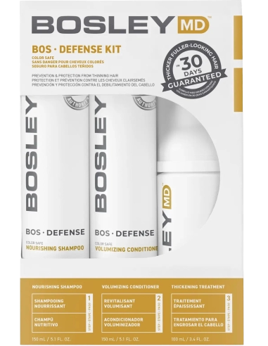 Набір для попередження стоншення волосся Bosley MD BosDefense Color Safe 30 Day Kit